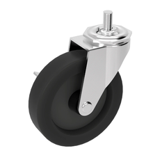 12 Length Aspect 4" Industrial Caster for Gondola Panel and T-Legs Gloss White APWCASW