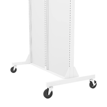 12 Length Aspect 4" Industrial Caster for Gondola Panel and T-Legs Gloss White APWCASW