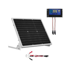 50W 12V Solar BatteryTrickle Charger Maintainer Mono Solar Panel Battery Charger with Upgraded MPPT Controller