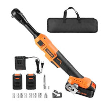 3/8 Inch Drive Battery Powered Electric Ratchet Wrench Set with Two 2.0Ah Batteries