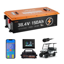 36V 150AH Lithium Golf Cart Battery with 25A Charger Lifepo4 Battery Kit 250A BMS Trolling Motors