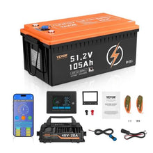 48V 105Ah Golf Cart Lithium Battery 48 Volt Golf Cart Battery with 200A BMS,LiFePO4 Battery with 600A Peak Current