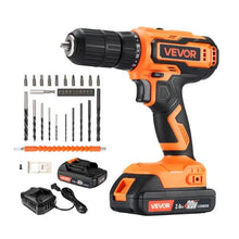 Cordless Drill Driver 1/2 inch Metal Chuck Dual-Speed Variable Drill Driver Kit with Lithium Battery and Charger