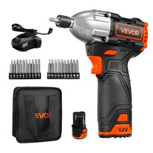 1/4 Inch 3000 RPM Max Speed 12V Brushless Motor Electric Cordless Impact Driver Kit with Battery and Charger