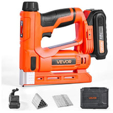 Cordless Brad Nailer 2-in-1 Nail Gun Staple Gun ncludes 1000 Pcs Staples and 1000 Pcs Nails with Battery and Charger