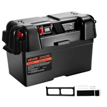 Group 24/27 Trolling Motor Battery Box 12V/24V Marine Batteries Case with PP Shell and Dual Straps