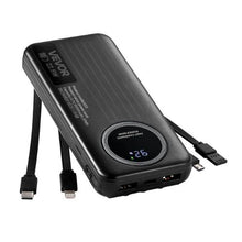 Portable Charger with Built-in Cables 10000 mAh Travel Battery Pack 6 Outputs 3 Inputs Fast Charging Power Bank
