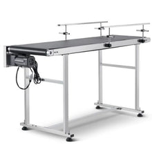 Belt Conveyor 59 x 15.7 inch Conveyor Table Heavy Duty Stainless Steel Motorized Belt Conveyor  for Inkjet Coding Applications Powered PVC Belt