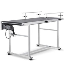Belt Conveyor 59 x 23.6 inch Conveyor Table Heavy Duty Stainless Steel Motorized Belt Conveyor for Inkjet Coding Applications Powered PVC Belt