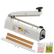 8 Inch Manual Heat Sealing Machine with Adjustable Heating Mode Aluminum Shrink Wrap Bag Sealers for Plastic Mylar PE PP Bags