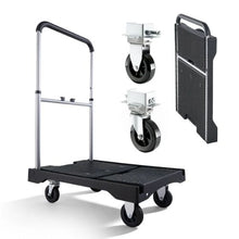 Foldable Push Cart Dolly Folding Platform Truck with Swivel Wheels Moving Platform Hand Truck Flatbed Cart