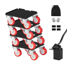 Heavy Duty Furniture Movers with 5 360° Rotation Wheels Carbon Steel Panel Furniture Lift Slider Tool Set