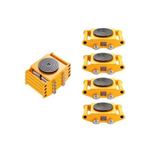 Machinery Skate Dolly Heavy Duty Carbon Steel Machinery Moving Skate & 4 Carbon Steel Wheels and 360° Rotation Non-slip Cap