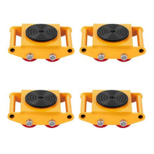 Machinery Skate Dolly Industrial Machinery Mover Heavy Duty Carbon Steel Machinery Moving Skate with 4 PU Wheels and 360° Rotation Non-Slip Cap