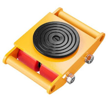 Industrial Machinery Mover Heavy Duty Carbon Steel Machinery Moving Skate with 4 PU Wheels and 360° Rotation Non-Slip Cap for Warehouse