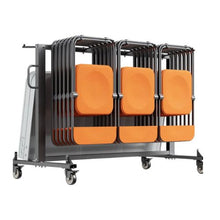 Folding Chair Rack 400 LBS Capacity Heavy-duty Chair Cart for 42 Chairs or 12 Tables Multi-Function Chair Storage Dolly with Rubber Wheels and Holders