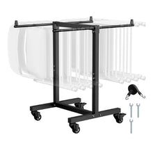 Folding Chair Rack 200 LBS Capacity Heavy-duty Metal Chair Storage Dolly with Rubber Wheels Multi-Function Chair Holder