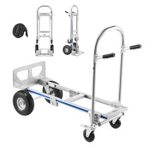 2 in 1 Hand Truck Convertible Hand Truck Dolly with Non-Slip Handle & Wheels Portable Trolley Dolly