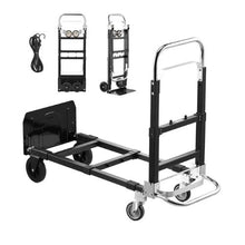 2 in 1 Folding Hand Truck 500 lbs Load Capacity Convertible Hand Truck Dolly with Wheels & Adjustable Handle