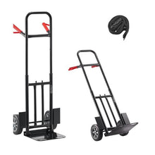 Hand Truck Heavy Duty Hand Truck Dolly with Wheels & Telescoping Handle Portable Trolley Dolly with Tie-down Strap for Moving Home