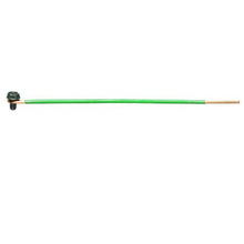 8 Inch 12 AWG Solid Wire Grounding Tail with Loop Ground Screw and Stripped End 30-3392