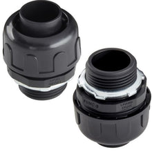 1 1/2" UL-Rated Non-Metallic Liquid Tight Conduit Straight Fitting Black (Pack of 10)