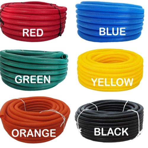 3/4 Inch HDPE NON Split Loom Tubing Corrugated Yellow 100FT
