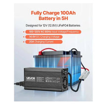 12V 20A Lithium Battery Charger with Anderson Connector LED Indicator