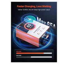 65 A 110V AC to 12V DC RV Converter Battery Charger Compatible with Lithium & Lead Acid Battery