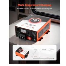 125 Amp 110V AC to 12V DC RV Converter Battery Charger Compatible with Lithium & Lead Acid Battery, for Camper