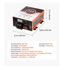 125 Amp 110V AC to 12V DC RV Converter Battery Charger Compatible with Lithium & Lead Acid Battery, for Camper
