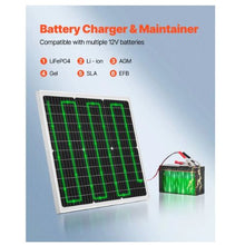 50W 12V Solar Battery Charger Maintainer, Mono Solar Panel Trickle Battery Charger with Upgraded MPPT Controller