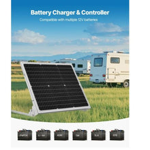 50W 12V Solar BatteryTrickle Charger Maintainer Mono Solar Panel Battery Charger with Upgraded MPPT Controller