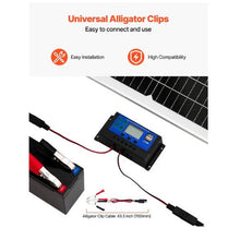 50W 12V Solar BatteryTrickle Charger Maintainer Mono Solar Panel Battery Charger with Upgraded MPPT Controller