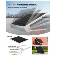 50W 12V Solar BatteryTrickle Charger Maintainer Mono Solar Panel Battery Charger with Upgraded MPPT Controller