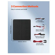 30W 12V Solar Battery Charger Maintainer, Mono Solar Panel Trickle Battery Charger