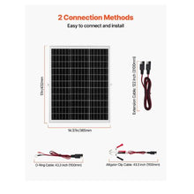 25W 12V Solar Panel Battery Charger Solar Battery Trickle Charger Maintainer with Intelligent MPPT Controller