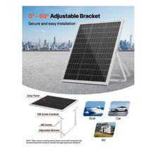25W 12V Solar Panel Battery Charger Solar Battery Trickle Charger Maintainer with Intelligent MPPT Controller