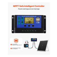30W 12V Solar Panel Battery Charger Solar Battery Trickle Charger Maintainer with Intelligent MPPT Controller