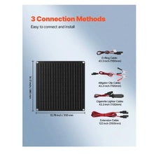 20W 12V Solar Panel Battery Charger Solar Battery Trickle Charger Maintainer with Built-in Smart Controller