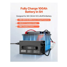 36V 18A Lithium Battery Charger with Anderson Connector  LED Indicator