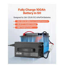 24V 20A Lithium Battery Charger with Anderson Connector LED Indicator