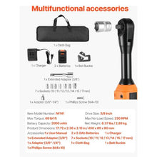 3/8 Inch Drive Battery Powered Electric Ratchet Wrench Set with Two 2.0Ah Batteries
