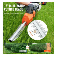 20V Cordless Hedge Trimmer 18 Inch Double edged Steel Blade Pole Hedge Trimmer Kit