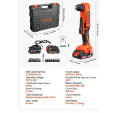 3/8 Inch Chuck 90 Degree Cordless Right Angle Drill with Brushless Motor