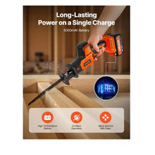 Cordless Reciprocating Saw 20 V 3000 SPM Variable Speed Electric Reciprocating Saw with Battery Charger