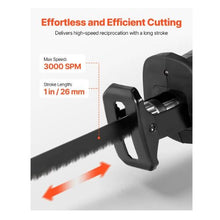 Cordless Reciprocating Saw 20 V 3000 SPM Variable Speed Electric Reciprocating Saw with Battery Charger