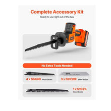 Cordless Reciprocating Saw 20 V 3000 SPM Variable Speed Electric Reciprocating Saw with Battery Charger