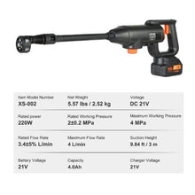 Cordless Pressure Washer  580-PSI 1.1 GPM Portable Power Cleaner
