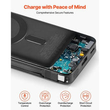 Magnetic Power Bank 10000 mAh Battery Pack Wireless MagSafe-Compatible Portable Charger